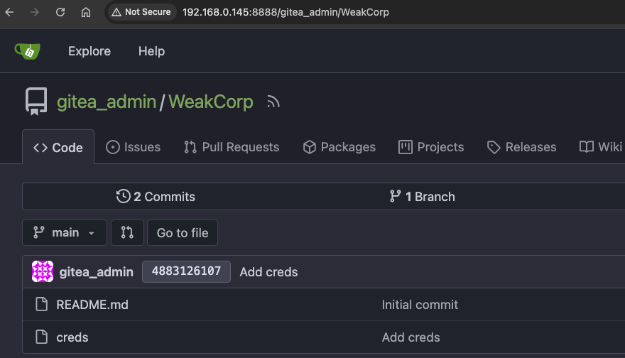 Gitea creds1