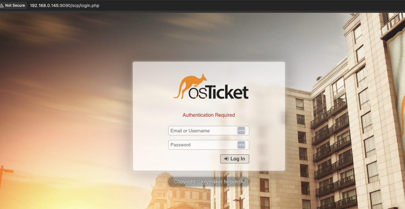 oSticket Login