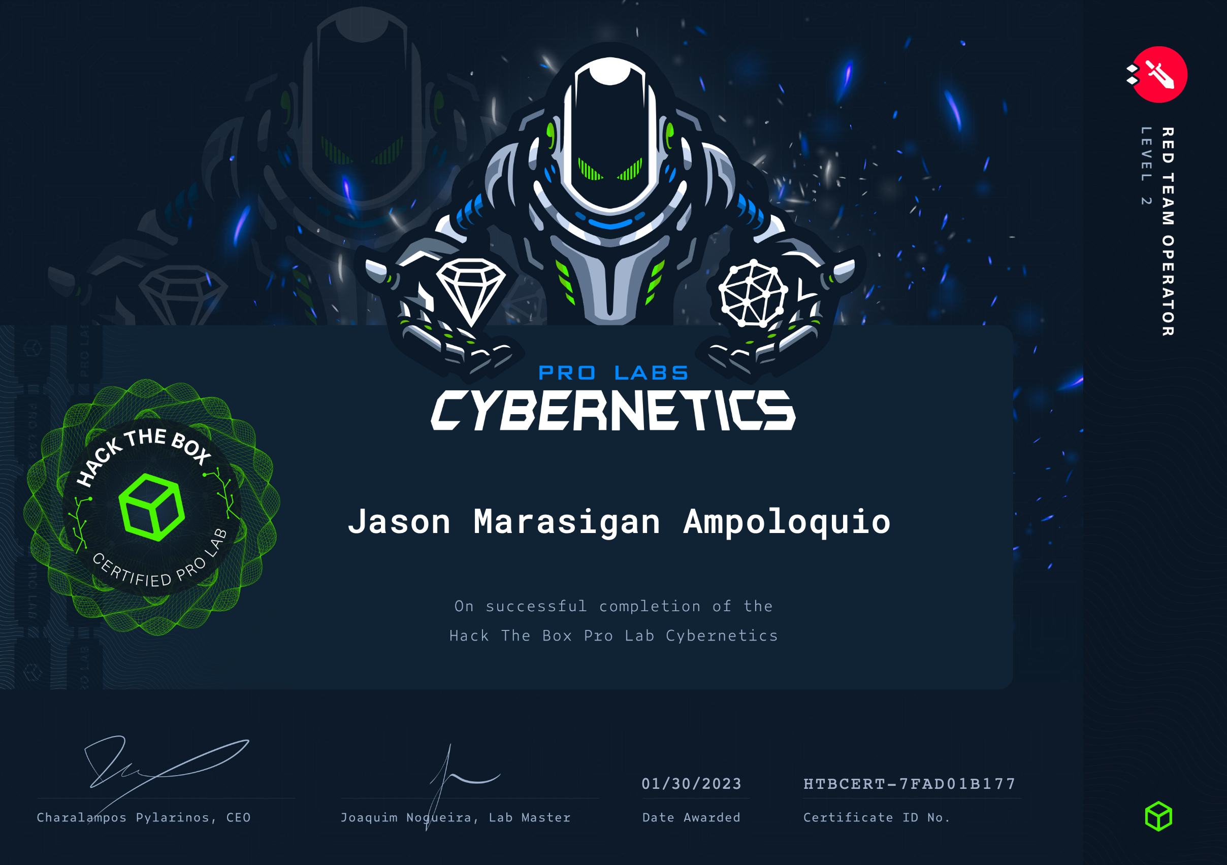 Cybernetics Certificate
